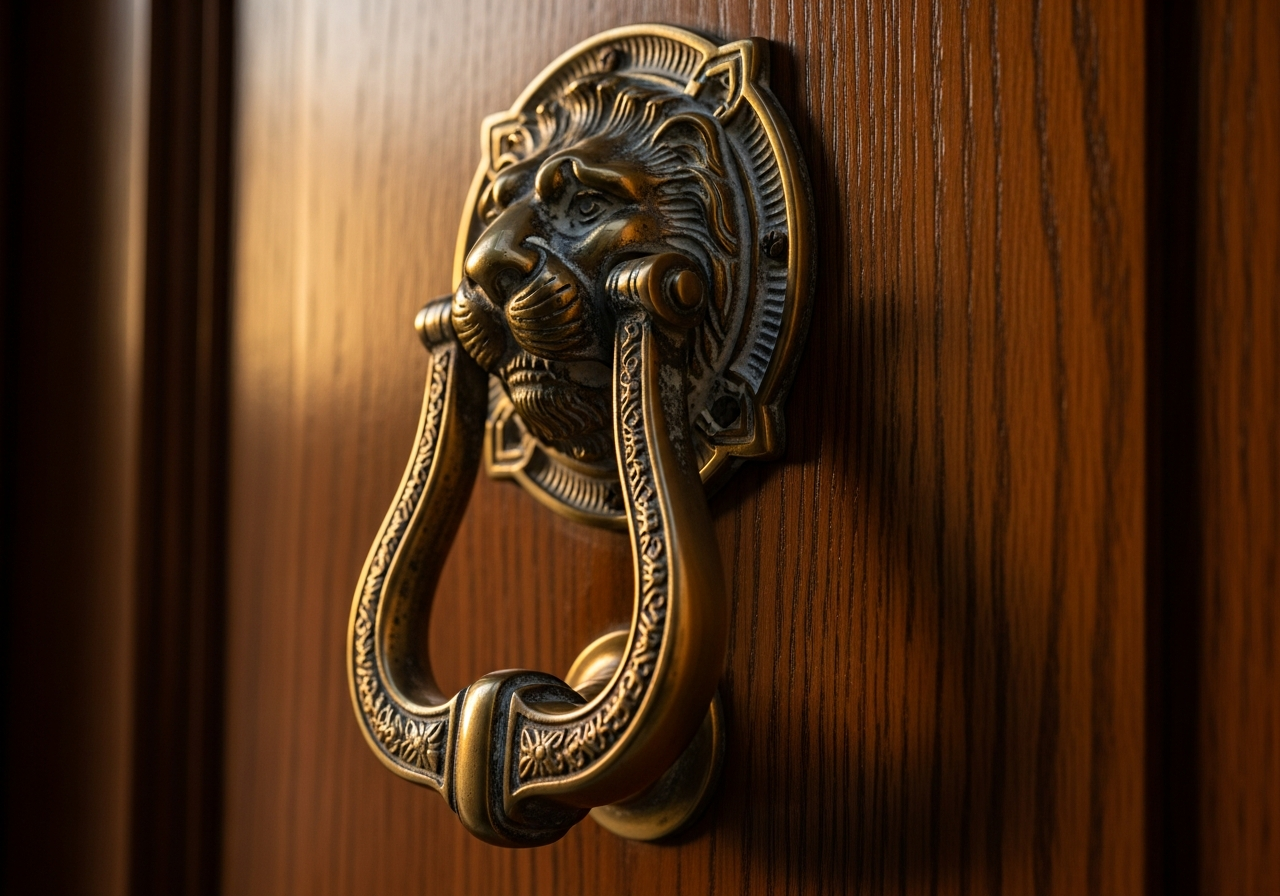 Brass door knocker